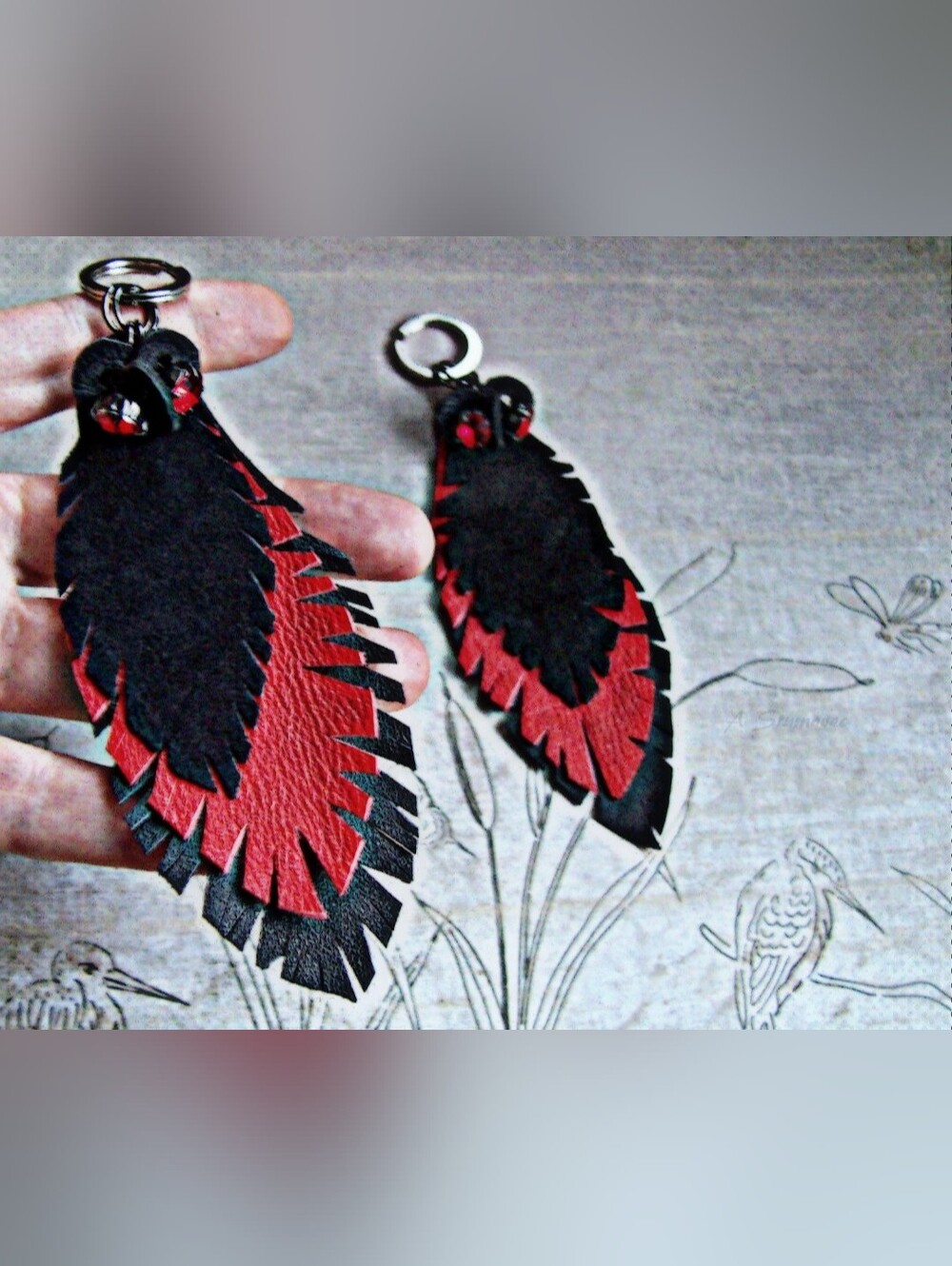 Hand Made Owl Key Chain - Picture 2 of 3